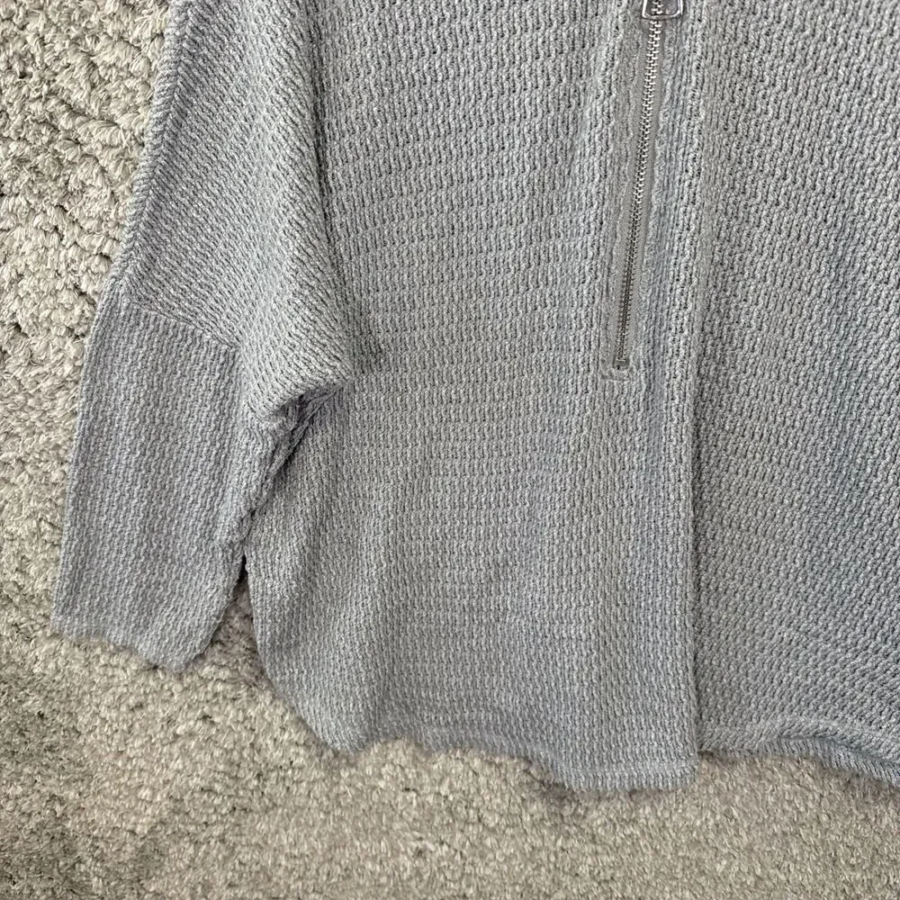 Alfani Woman 1X Knit Sweater Zipper Metallic Blouse Top Dolman Drop Sleeve - Picture 4 of 8